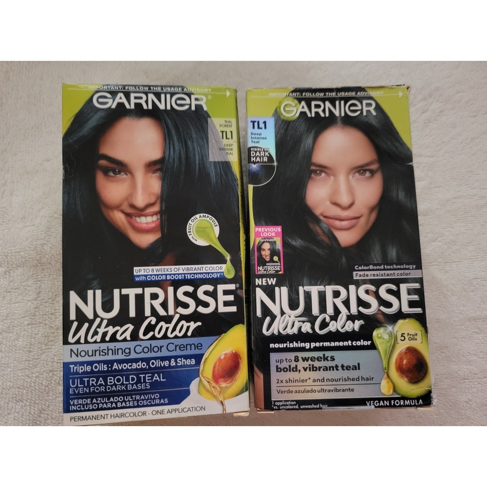 GARNIER NUTRISSE Ultra Nourishing Color Creme TL1 Teal Forest /Deep Intense X 2
